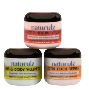 Naturulz skin and foot care creams.