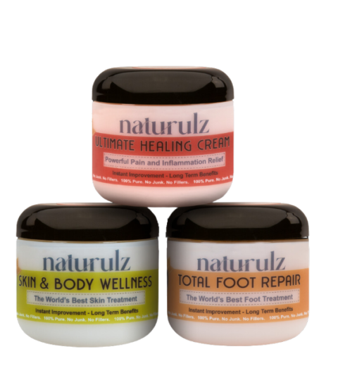 Naturulz skin and foot care creams.