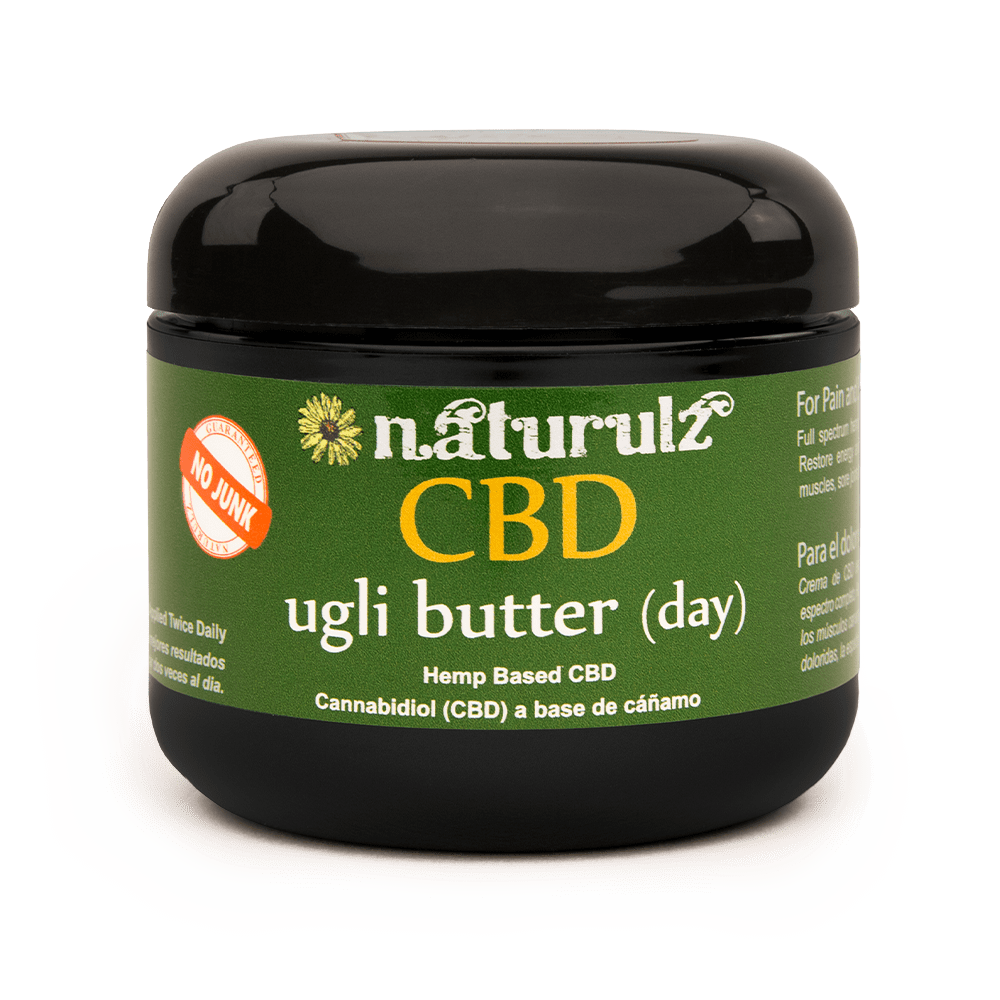 A jar of natural cbd ugli butter.