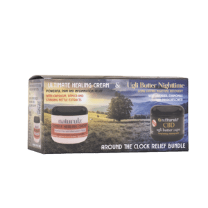 Around the clock relief! The dynamic dup of Ultimate Healing Cream for pain and Ugli Butter night to melt away discomfort and stress from your day! the perfect pairing!